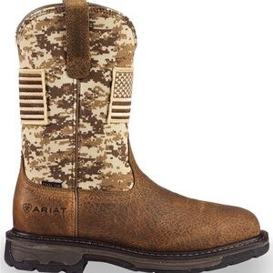 Ariat Digital Camo Boots with Flag Accent